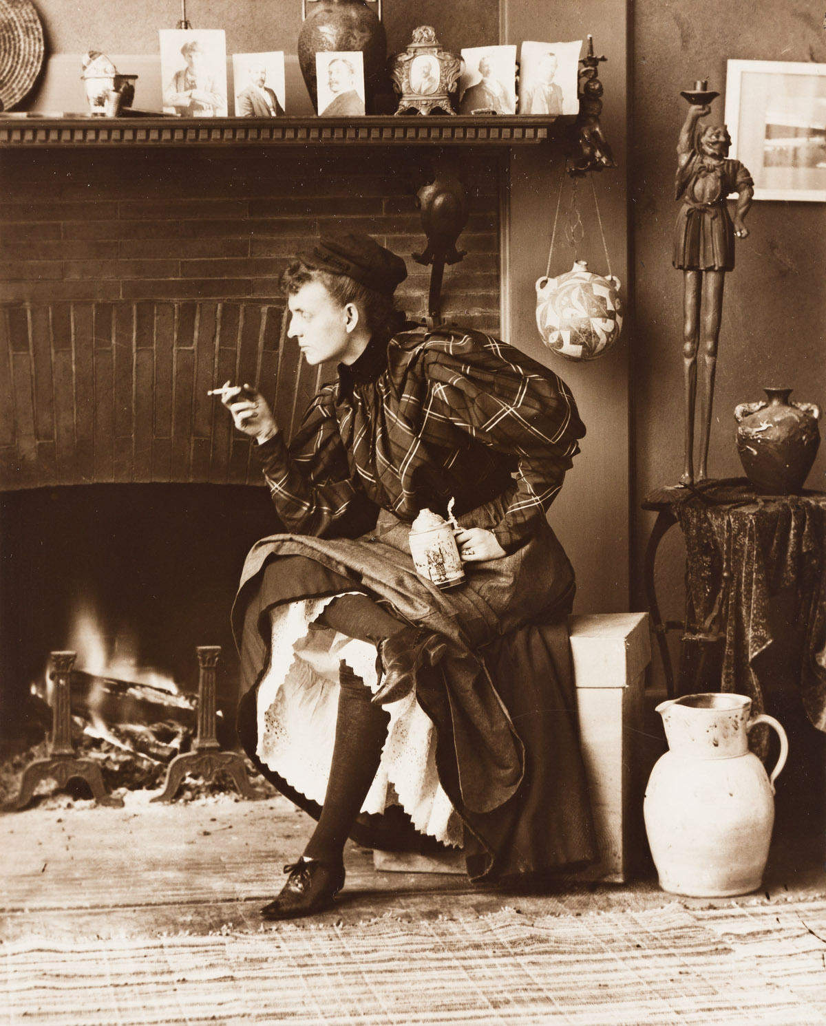 FRANCES BENJAMIN JOHNSTON (1864-1955) The New Woman (self-portrait in her Washington D.C. studio).